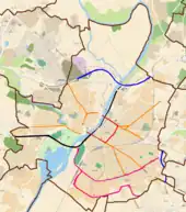 Plan d'Angers : plusieurs voies sont mises en avant selon leur catégorie.
