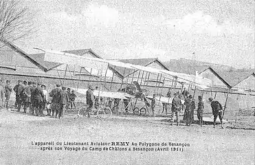 Vol militaire Mourmelon Besançon de 1911.