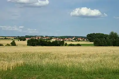 Vue générale de Vražkov.