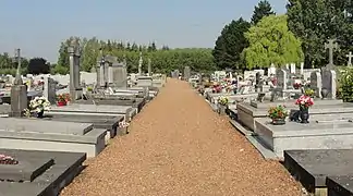 Vue générale du cimetière.