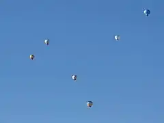 Vue de montgolfières lors des 24e Montgolfiades