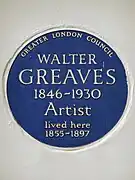 Plaque de Walter Greaves (en).