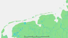 La situation d'Engelsmanplaat parmi les îles de la Frise