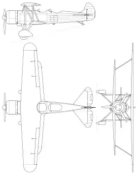 vue en plan de l’avion