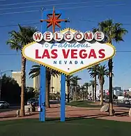 Étoile du panneau « Welcome to Fabulous Las Vegas », réalisé en 1959 (inscrit au Registre national des lieux historiques en 2009).