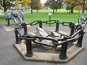 Partie conservée de la « chaîne de l'Hudson » à West Point