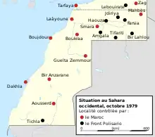 la carte du Sahara occidental