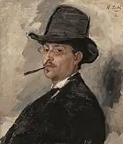 Wilhelm Leibl, Portrait du peintre Carl Schuch, 1876