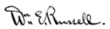 Signature de William Eustis Russell