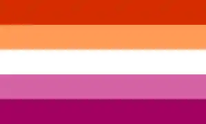 Drapeau lesbien créé en 2018.