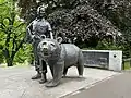 Statue de Wojtek dans le Princes Street Gardens à Édimbourg.