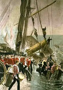 Le naufrage du Birkenhead (vers 1892) par Thomas M. Hemy.