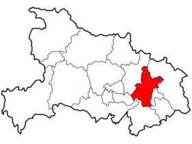 Localisation de Wuhan