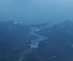 Vua aérienne de la baie de la Raša.