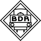 Logo représentant un locotracteur vue de face en dessin au trait.