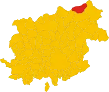 Localisation de Castelvetere in Val Fortore