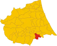 Localisation de Castiglione Messer Raimondo