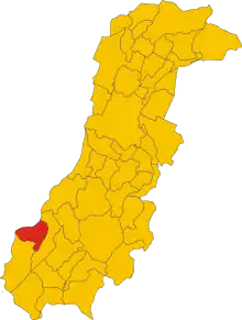 Localisation de Montefiorino