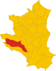 Localisation de Petilia Policastro