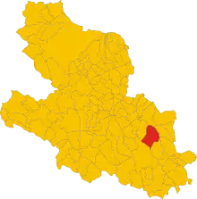 Localisation de Pettorano sul Gizio