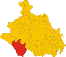 Localisation de Tarquinia