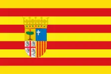 Drapeau de l'Aragon utilisé par les institutions