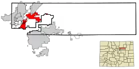 Localisation de Commerce City