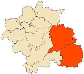 Localisation de Daïra d'Aïn Abid