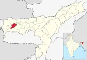 Localisation de District de Bongaigaonবঙাইগাওঁ জিলা