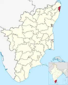 Localisation de District de Madras