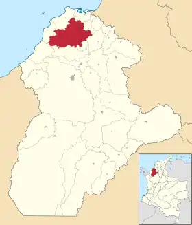 Localisation de Santa Cruz de Lorica