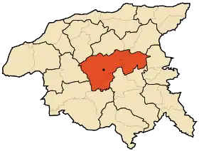 Localisation de Daïra d'Ouled Fares