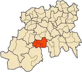 Localisation de Daïra de Ksar Boukhari