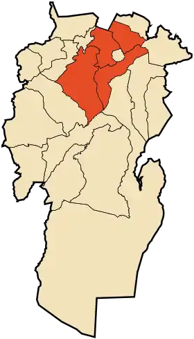 Localisation de Daïra d'El Hamma