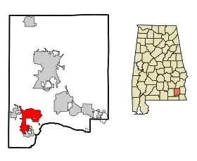 Localisation de Daleville
