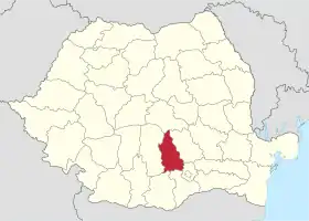 Localisation de Județ de Dâmbovița