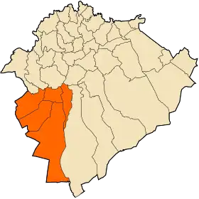 Localisation de Daïra de Aïn Kermes