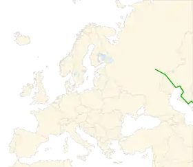 Itinéraire de la route européenne 121