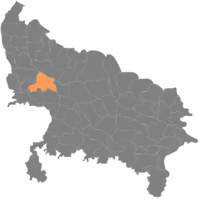 Localisation de District d'Etah एटा ज़िला