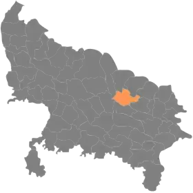 Localisation de District de Gonda  गोंडा जिला