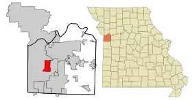 Localisation de Raytown