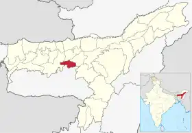 Localisation de District de Kamrup Métropolitain কামৰূপ মহানগৰ জিলা