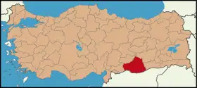 Localisation de Şanlıurfa (province)
