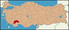 Localisation de Burdur (province)