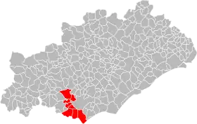 Localisation de Communauté de communes La Domitienne