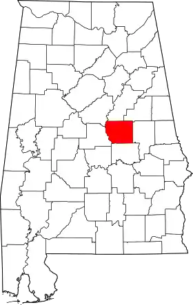 Localisation de Comté de Coosa(en) Coosa County