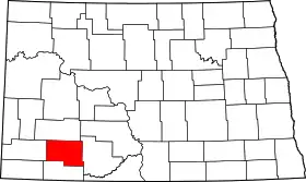 Localisation de Comté de Hettinger(Hettinger County)