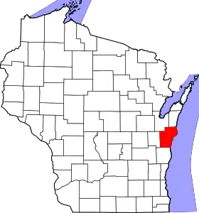 Localisation de Comté de Manitowoc(Manitowoc County)