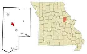 Localisation de Montgomery City