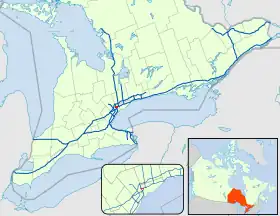 Carte de l'autoroute 409.